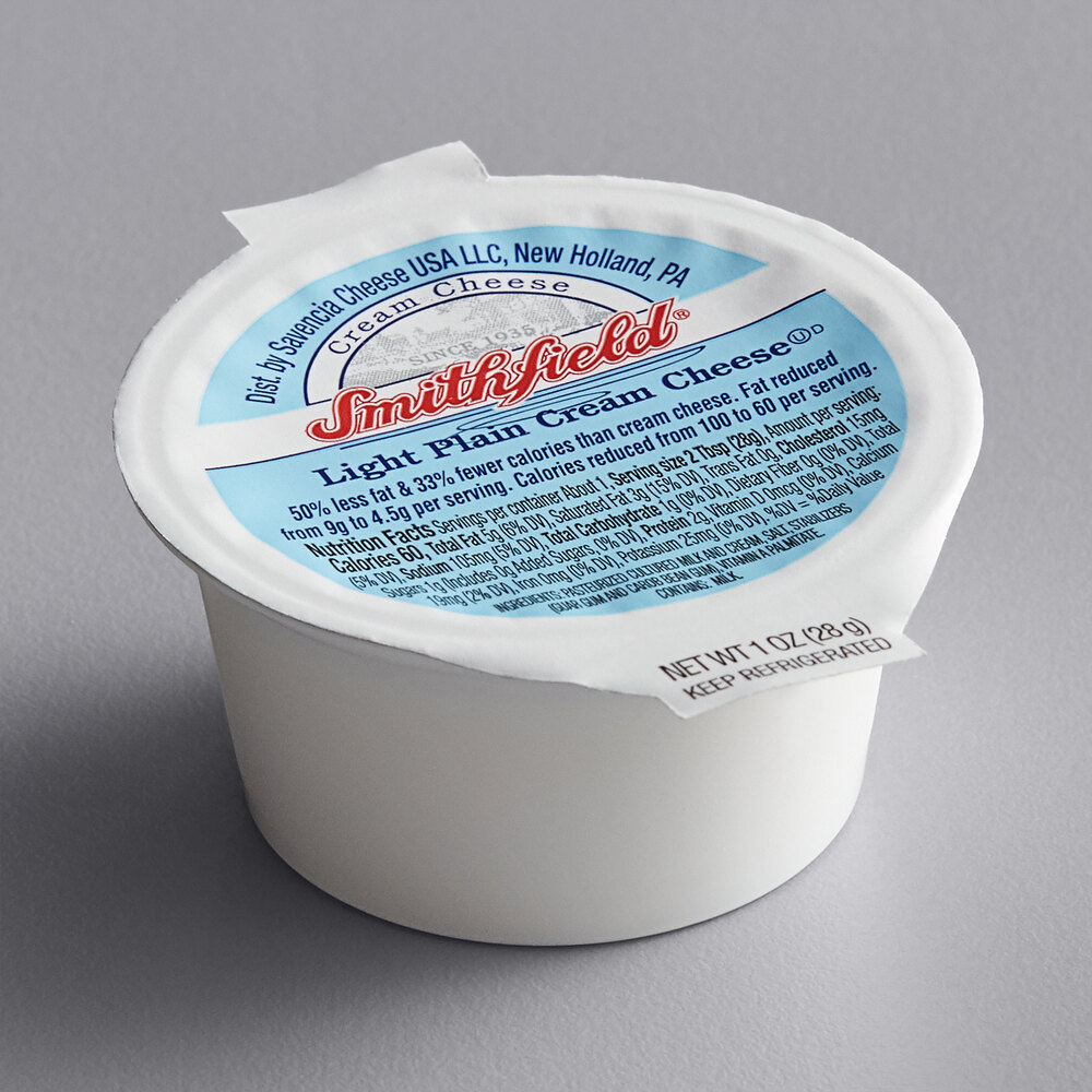 Smithfield Light Cream Cheese Packets (1 oz. Cups 100/Case)