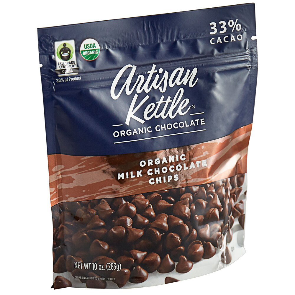 Artisan Kettle 10 oz. Organic Milk .9M Chocolate Chips 6/Case