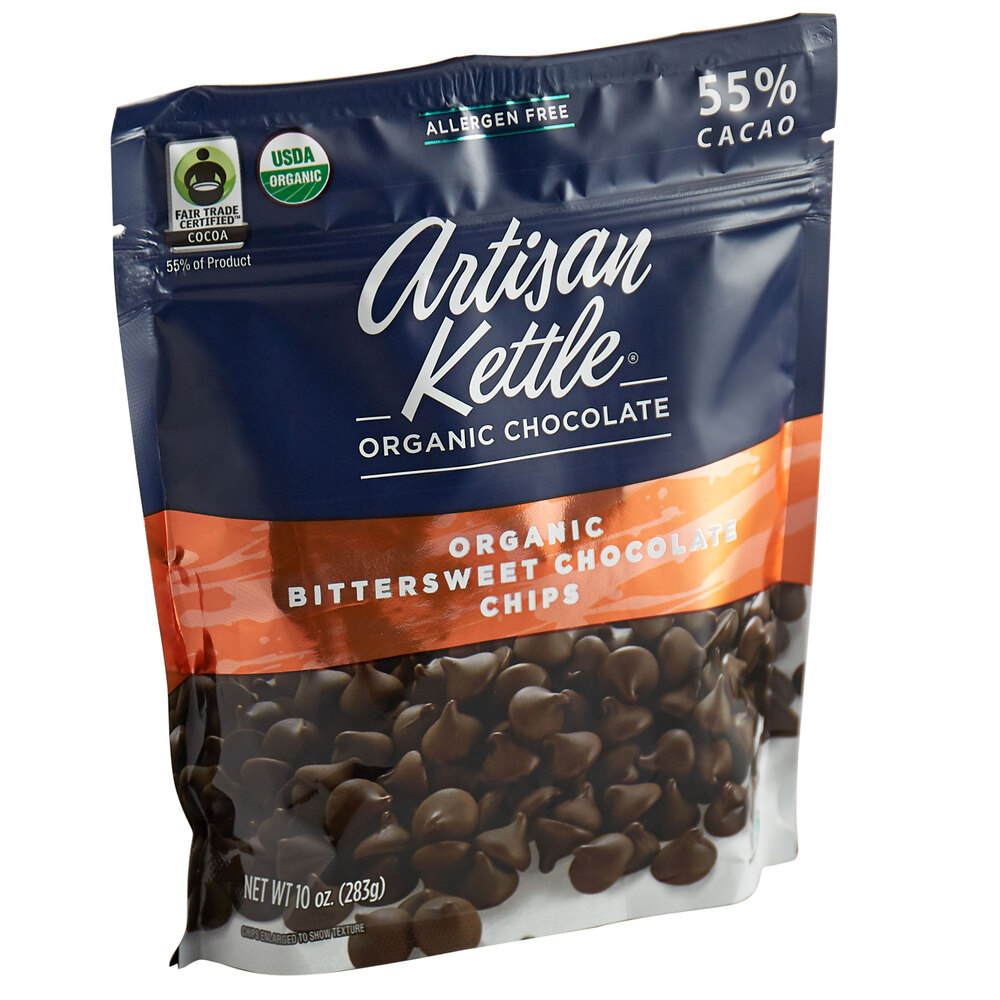 Artisan Kettle 10 oz. Organic Bittersweet .6M Chocolate Chips 6/Case