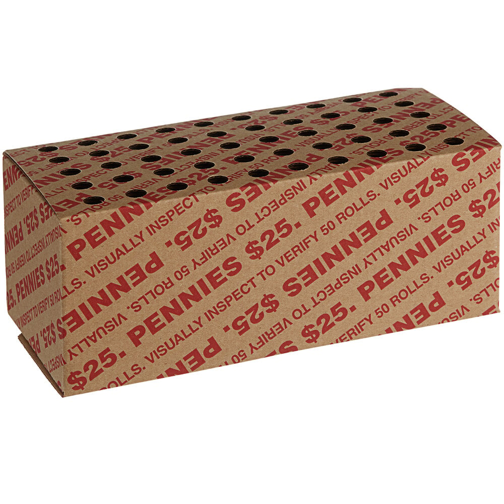 Penny/Cent Red Coin Roll Storage Box by MMF 