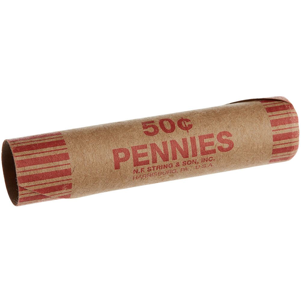 Preformed Coin Wrapper - $0.50, Pennies - 1000/Case