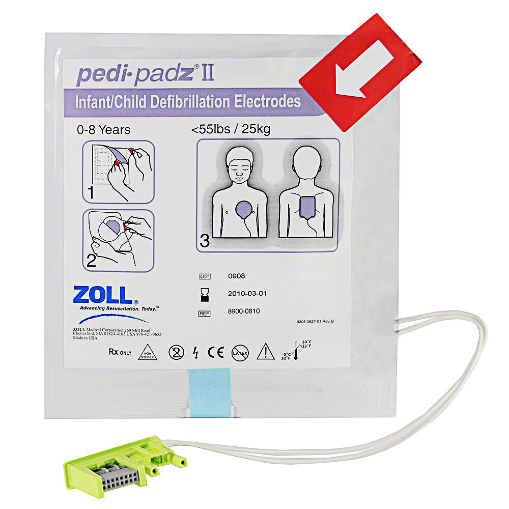 Zoll 8900081001 Pediatric PediPadz II Electrode Pad Set for AED Plus