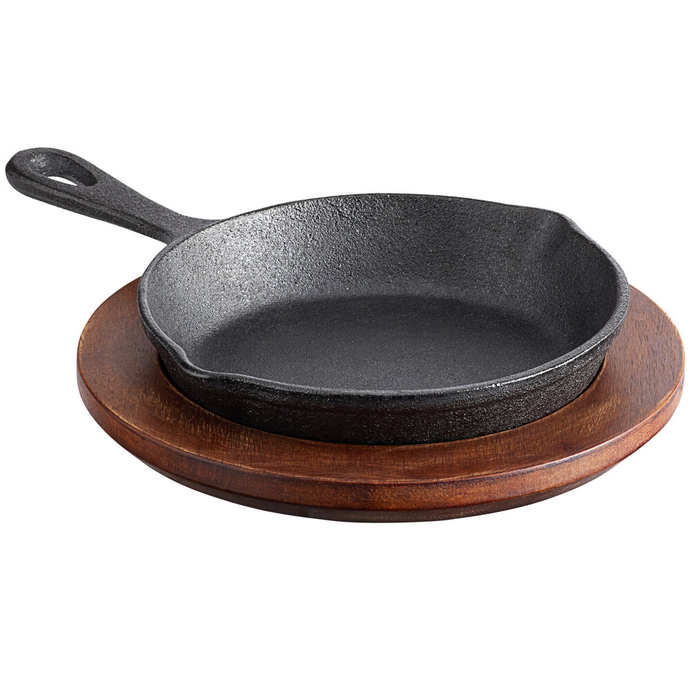 HAWOK Mini Pre- seasoned Cast Iron Skillet,Dia.6 inch Round pan cast iron  server frying pan…