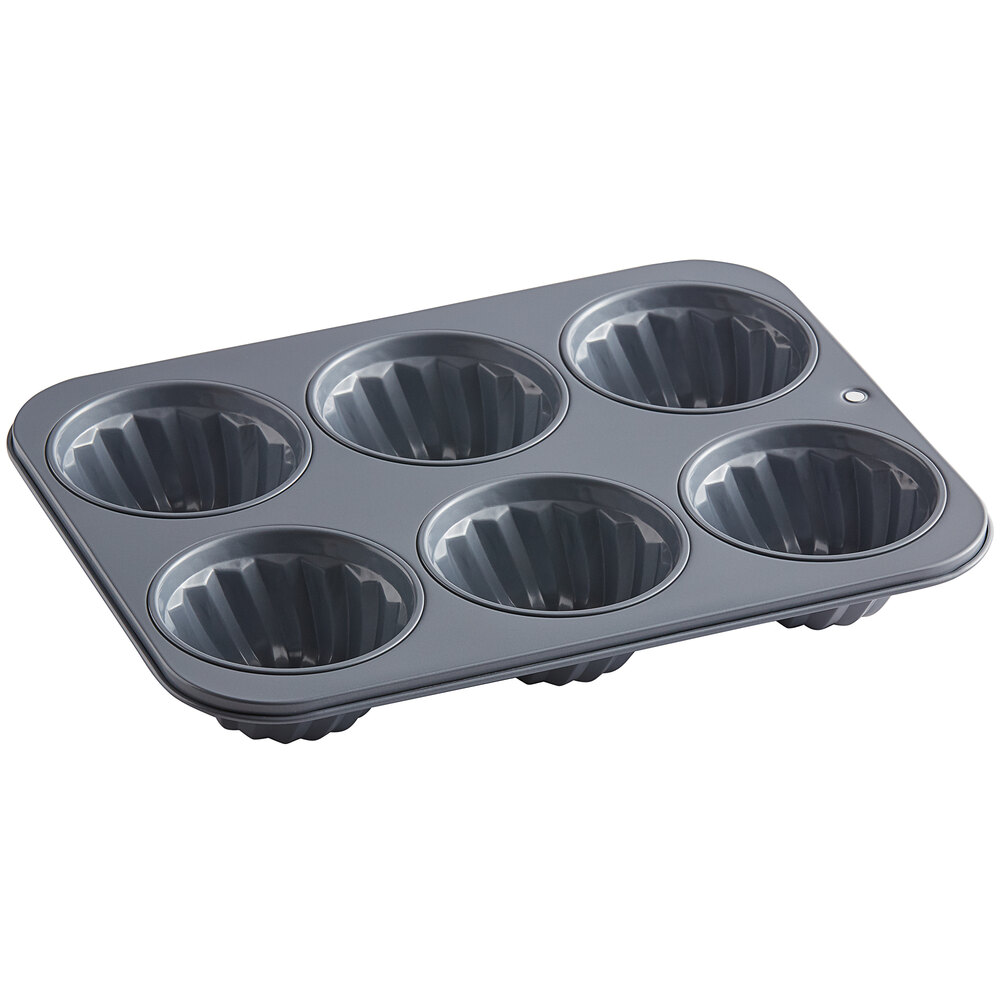 6 Cup Fluted Jumbo Muffin Pan 10 1/2" x 13 3/4" staurantStore