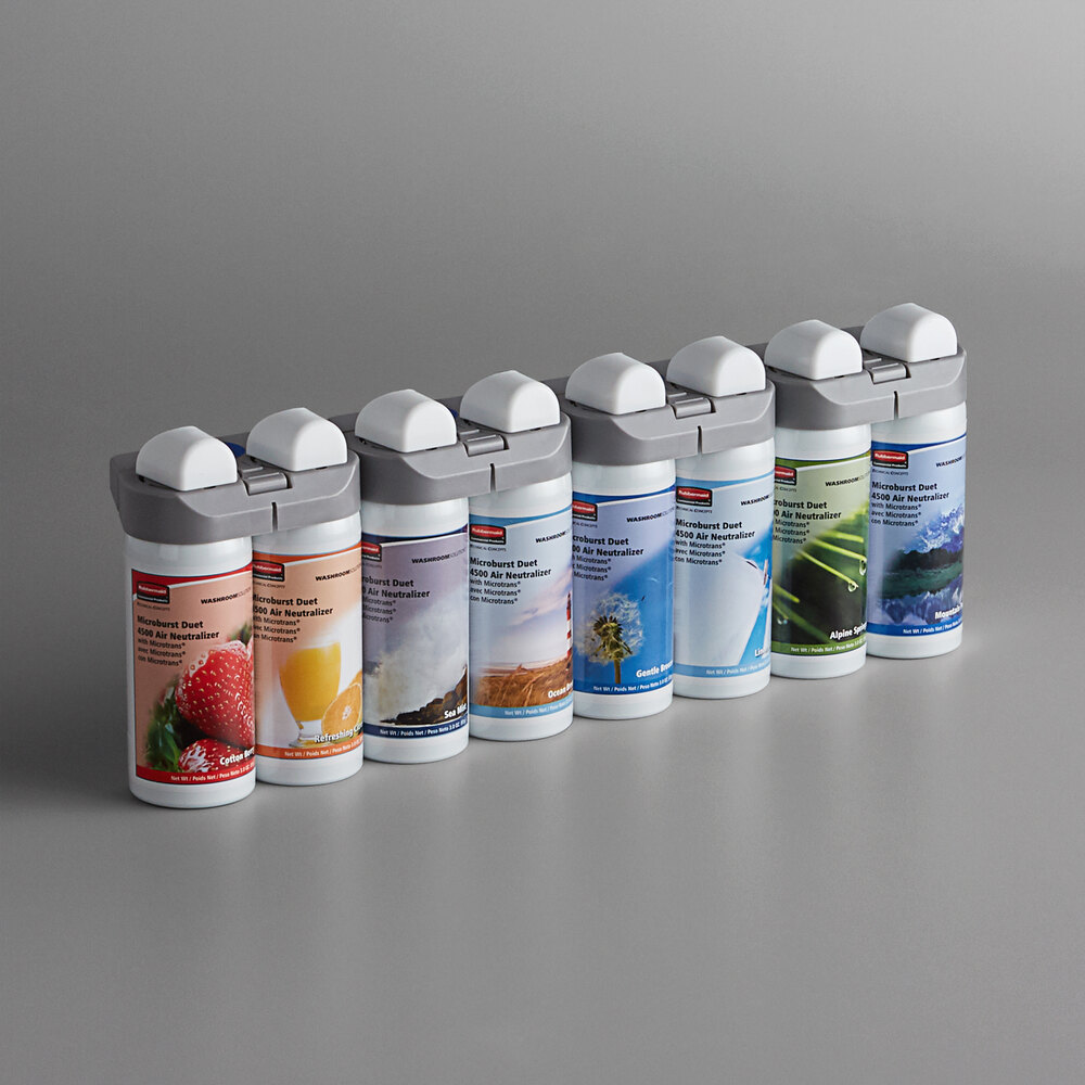 Rubbermaid 3486092 Microburst Duet 8 Assorted Scents Metered Aerosol