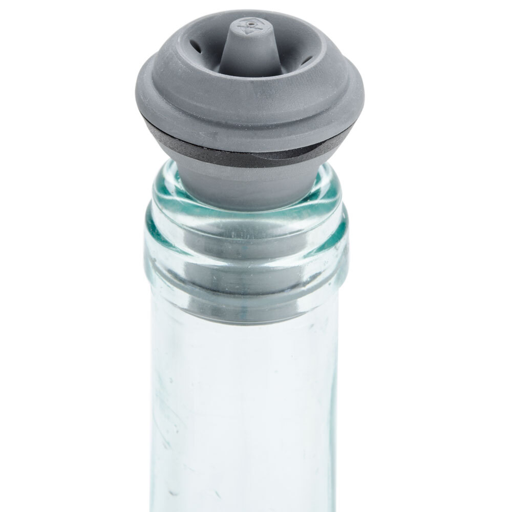 Vacu Vin 0649360P Stainless Steel Wine Saver Vacuum Pump Set with 2