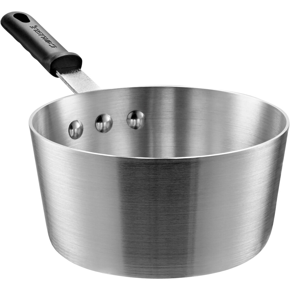 Carlisle 61702 2.5 Qt. Tapered Aluminum Sauce Pan with DuraKool Sleeve