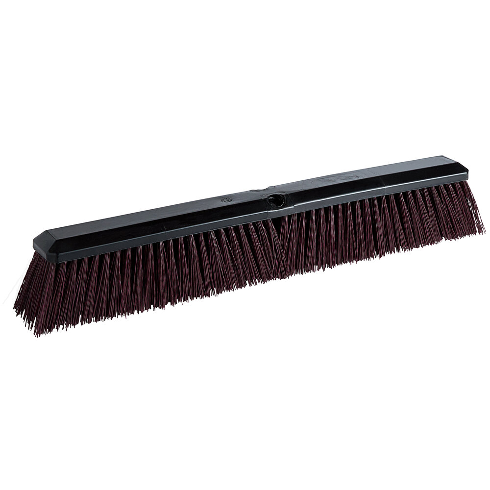 Carlisle 3620722400 FloPac 24" Plastic Push Broom Head with Maroon Polypropylene Bristles