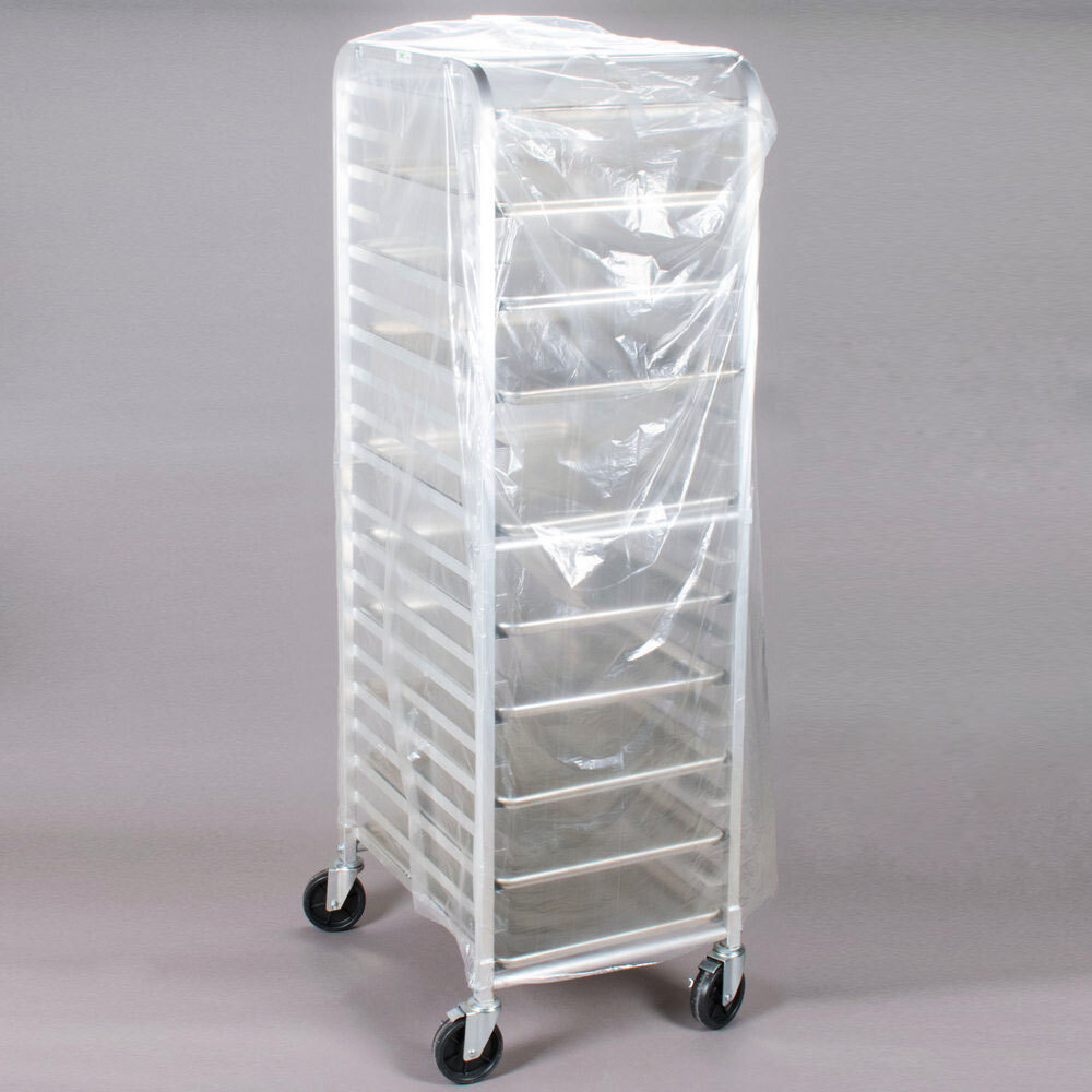 22" x 31" x 72" Disposable .75 Mil Bun Pan Rack Cover 100/Roll