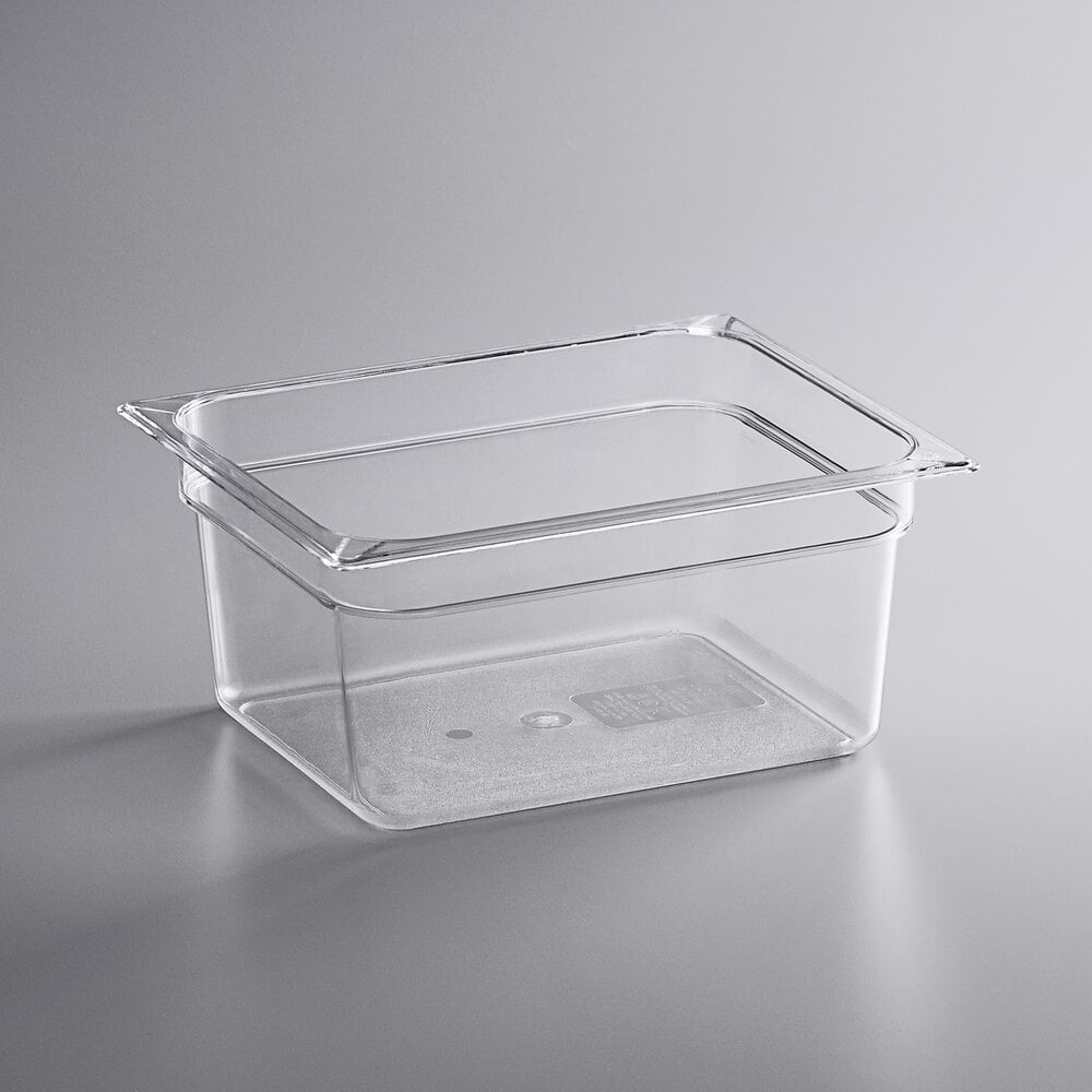 Rubbermaid #FG125P00 Clear 1/2 Size  6" Food Pans  Box of 6   S5160 
