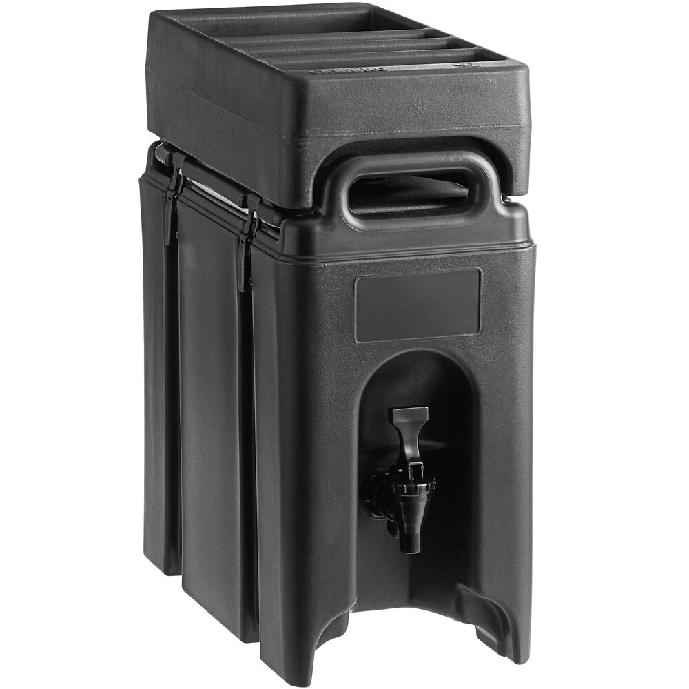 Cambro Camtainer® 2.5 Gallon Black Insulated Beverage Dispenser with ...