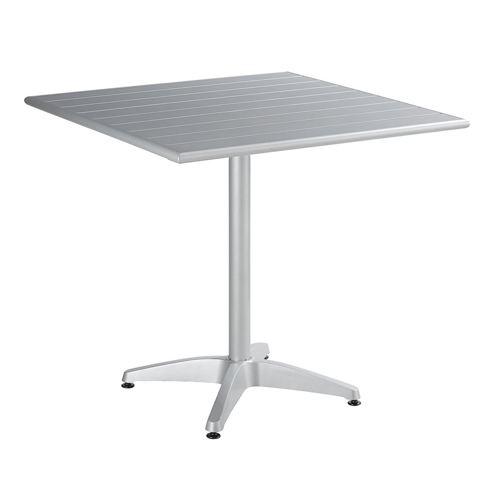 Lancaster Table & Seating 36" x 36" Silver Powder-Coated ...