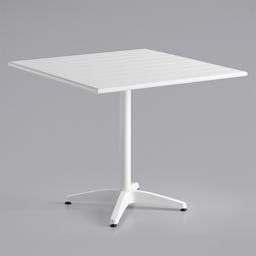 Lancaster Table & Seating 36" x 36" White Powder-Coated ...