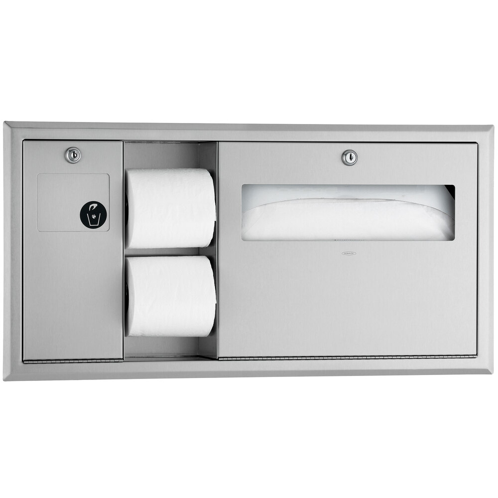 Bobrick B3091 ClassicSeries Horizontal Recessed Toilet SeatCover and