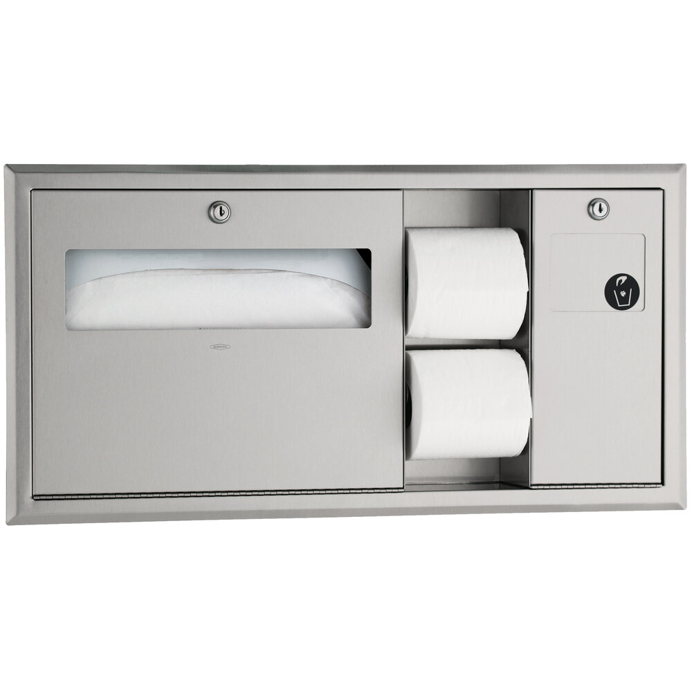 Bobrick B3092 ClassicSeries Horizontal Recessed Toilet SeatCover and
