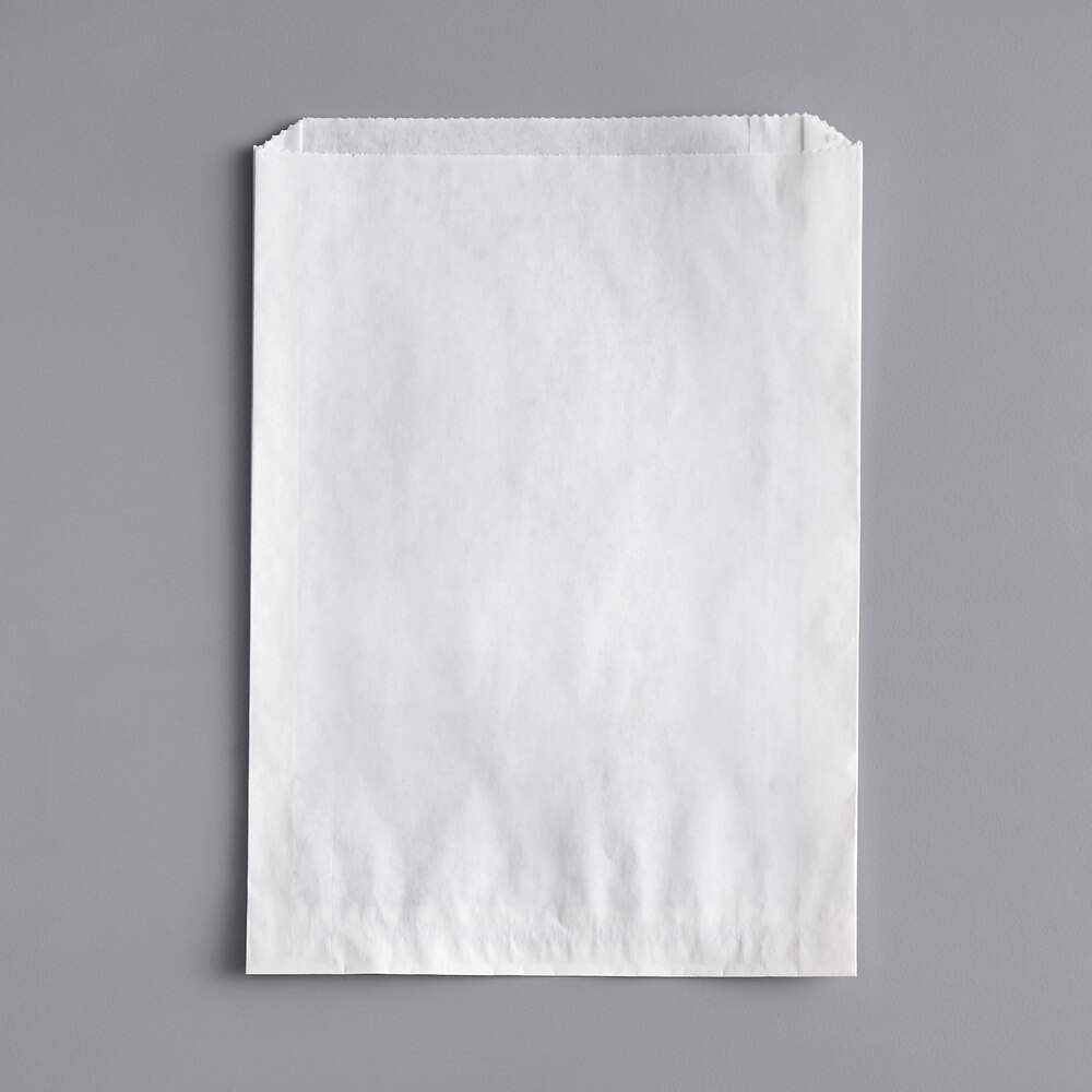 Choice White Sandwich / Cookie Bag, 6" x 1" x 8" 100/Pack