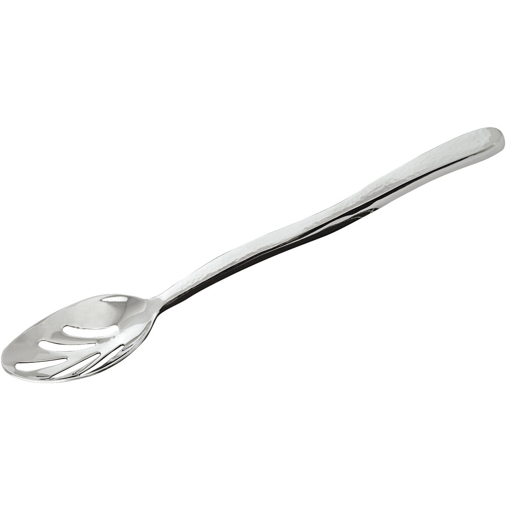 GET BSPD04 13" Slotted Stainless Steel Serving Spoon with Hammered Finish