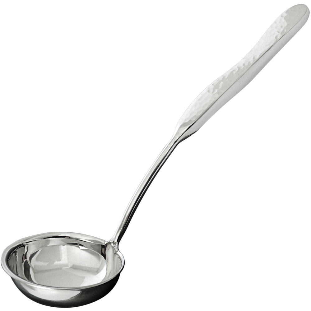 GET BSPD08 2 oz. Solid Stainless Steel Soup Ladle with Hammered Finish