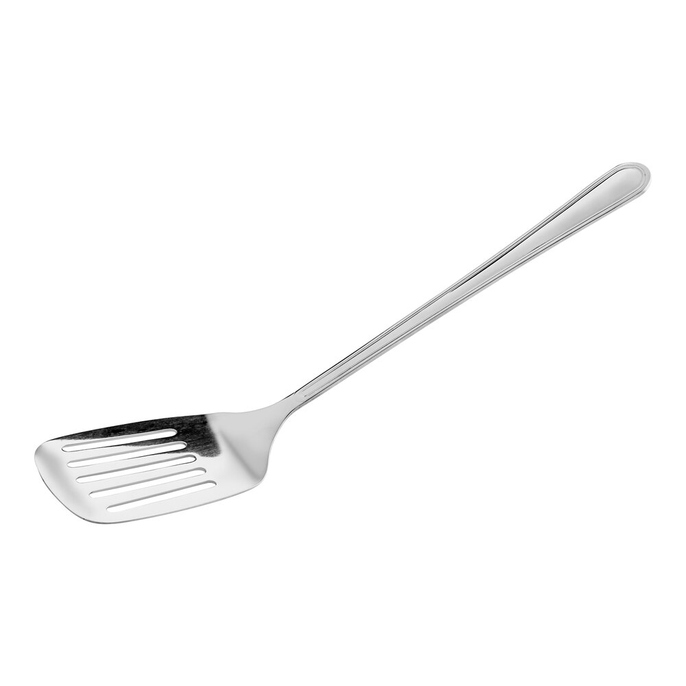 GET BSRIM-15 13"; Slotted Stainless Steel Spatula with Mirror Finish