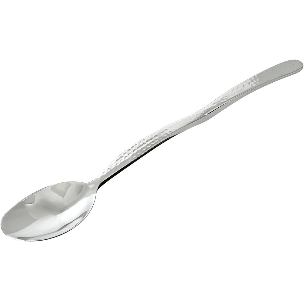 GET BSPD03 13" Solid Stainless Steel Serving Spoon with Hammered Finish