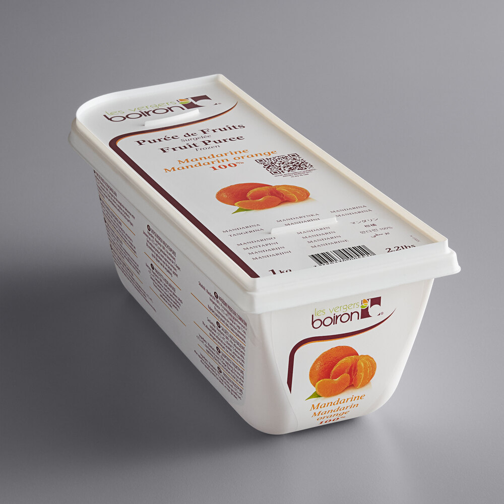 Les Vergers Boiron 2.2 lb. Mandarin Orange 100 Fruit Puree 6/Case