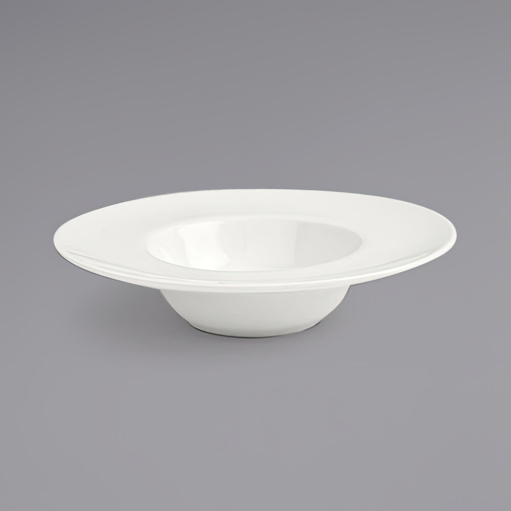 Catalyst Monaco 5 3/4"; European White Round Porcelain Saucer - Set of 12