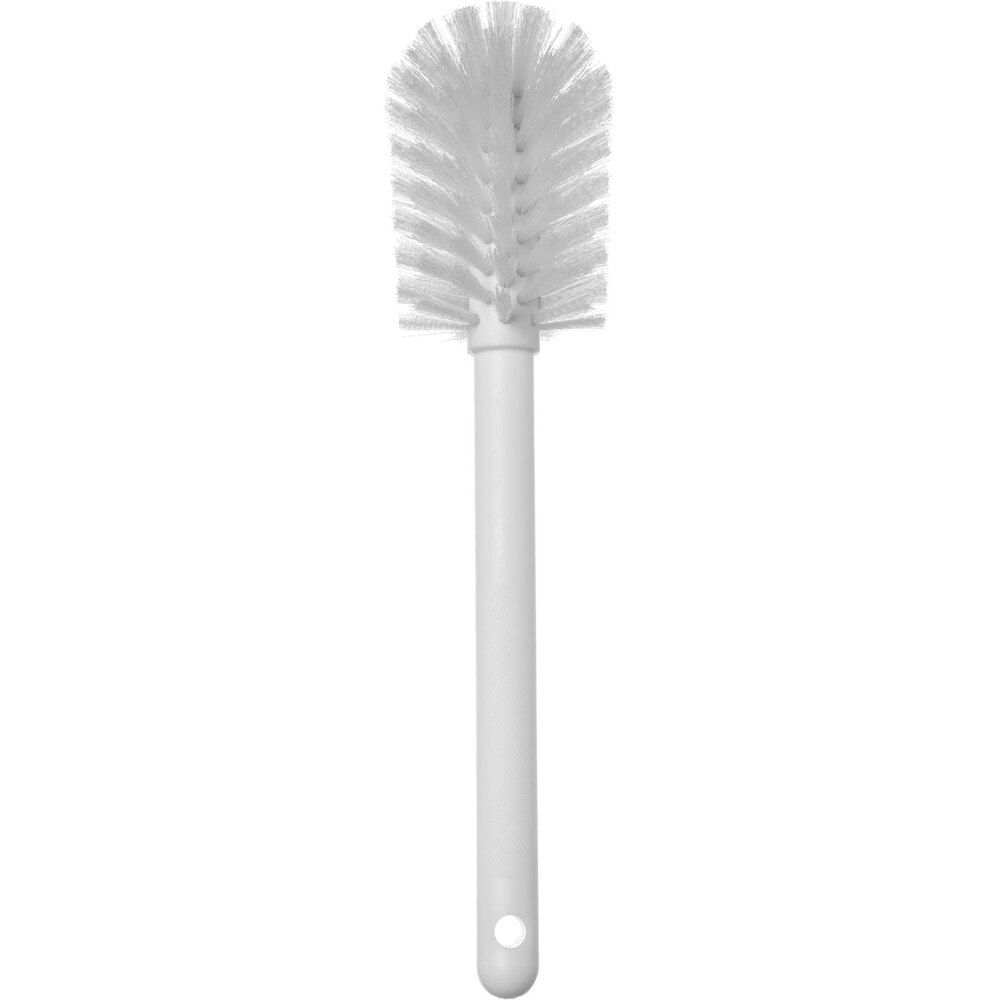 Carlisle Sparta 12" White Carafe and Server / Bottle Cleaning Brush 2