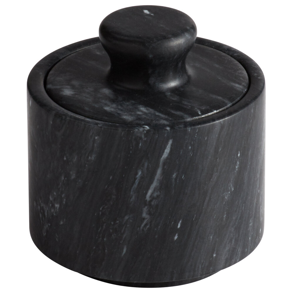 Black Marble Salt Cellar 3" x 3" staurantStore