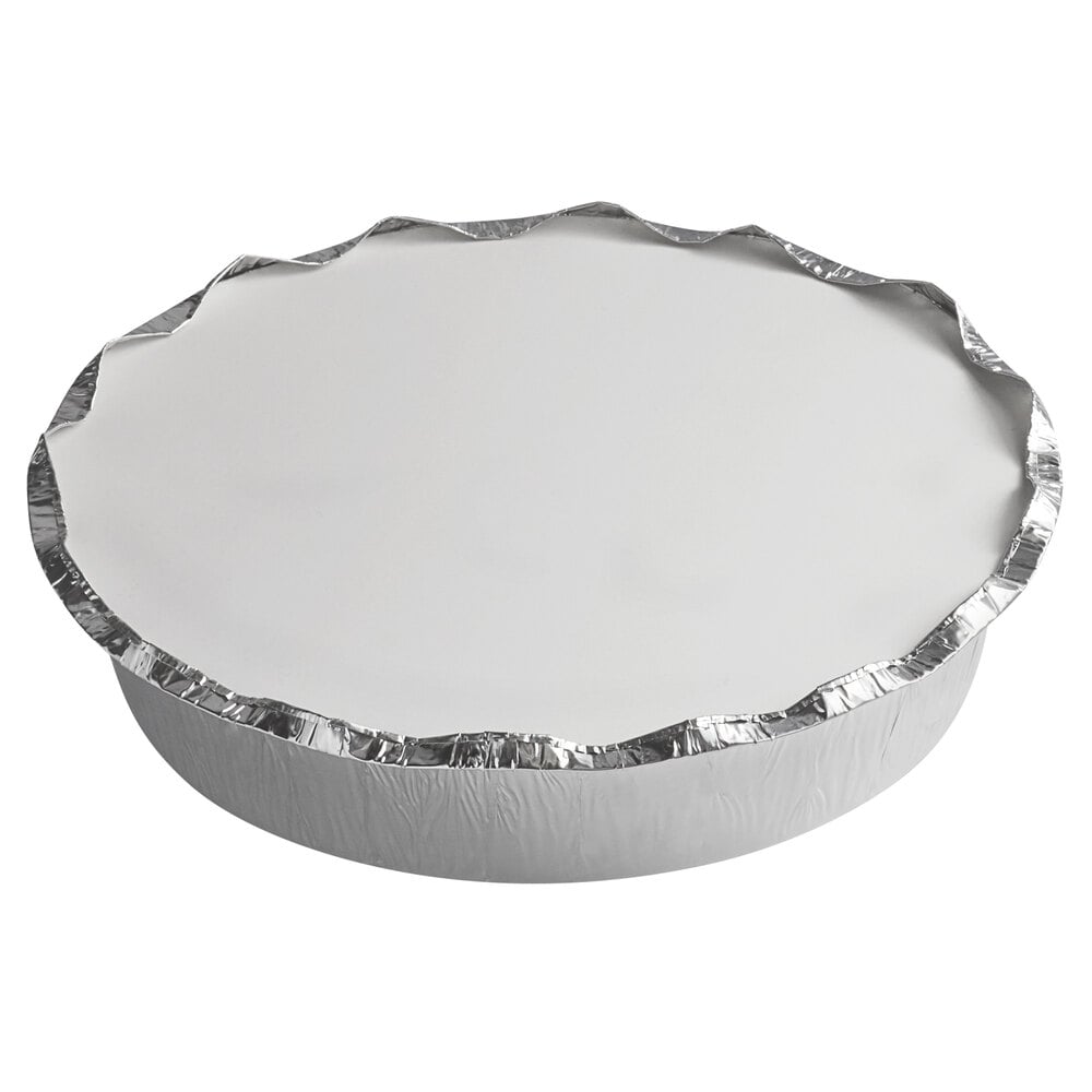 50 Pack 8 Inch Disposable Round Aluminum Foil Take-Out Pans with Board Lids