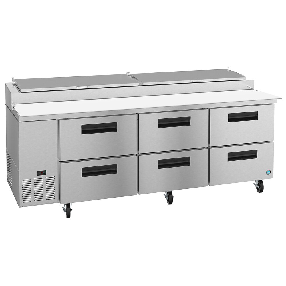 Hoshizaki PR93A-D6 93&quot; 6 Drawer Refrigerated Pizza Prep Table