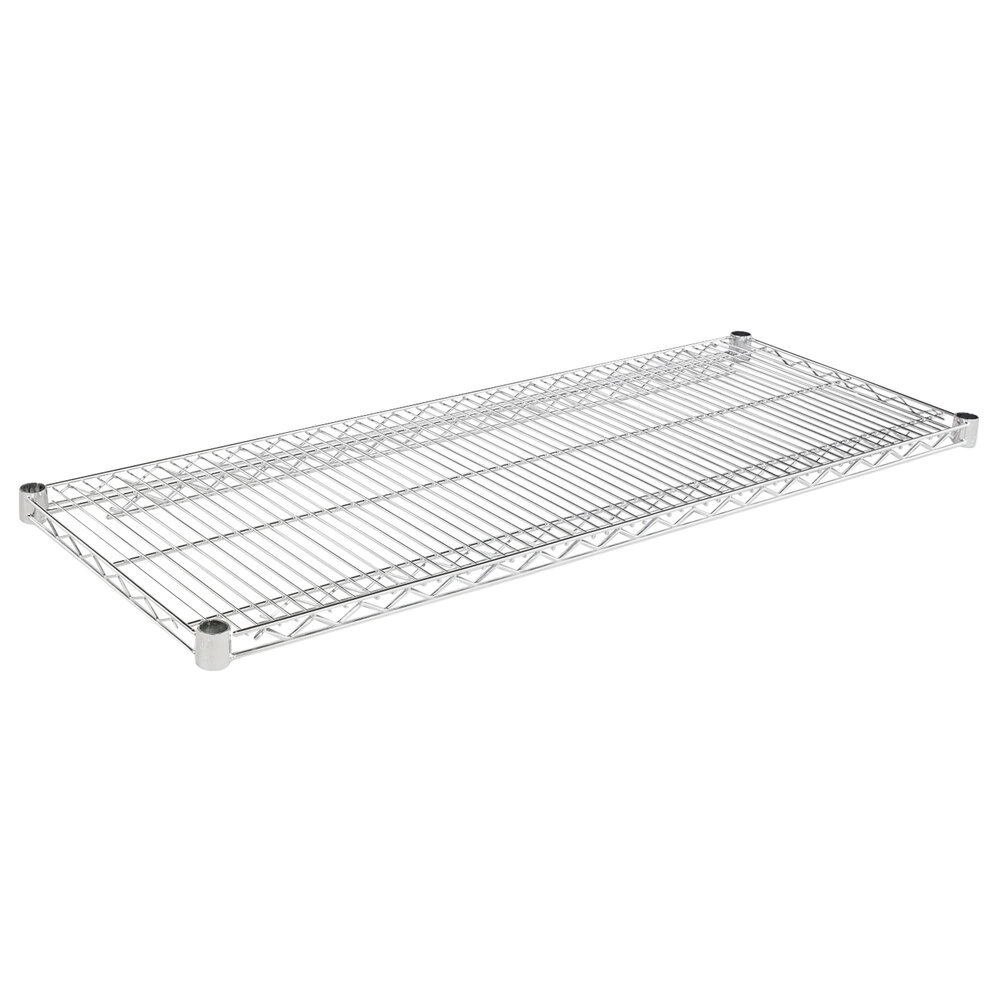 Alera ALESW584818SR 48" x 18" Silver Industrial Wire Shelf 2/Case