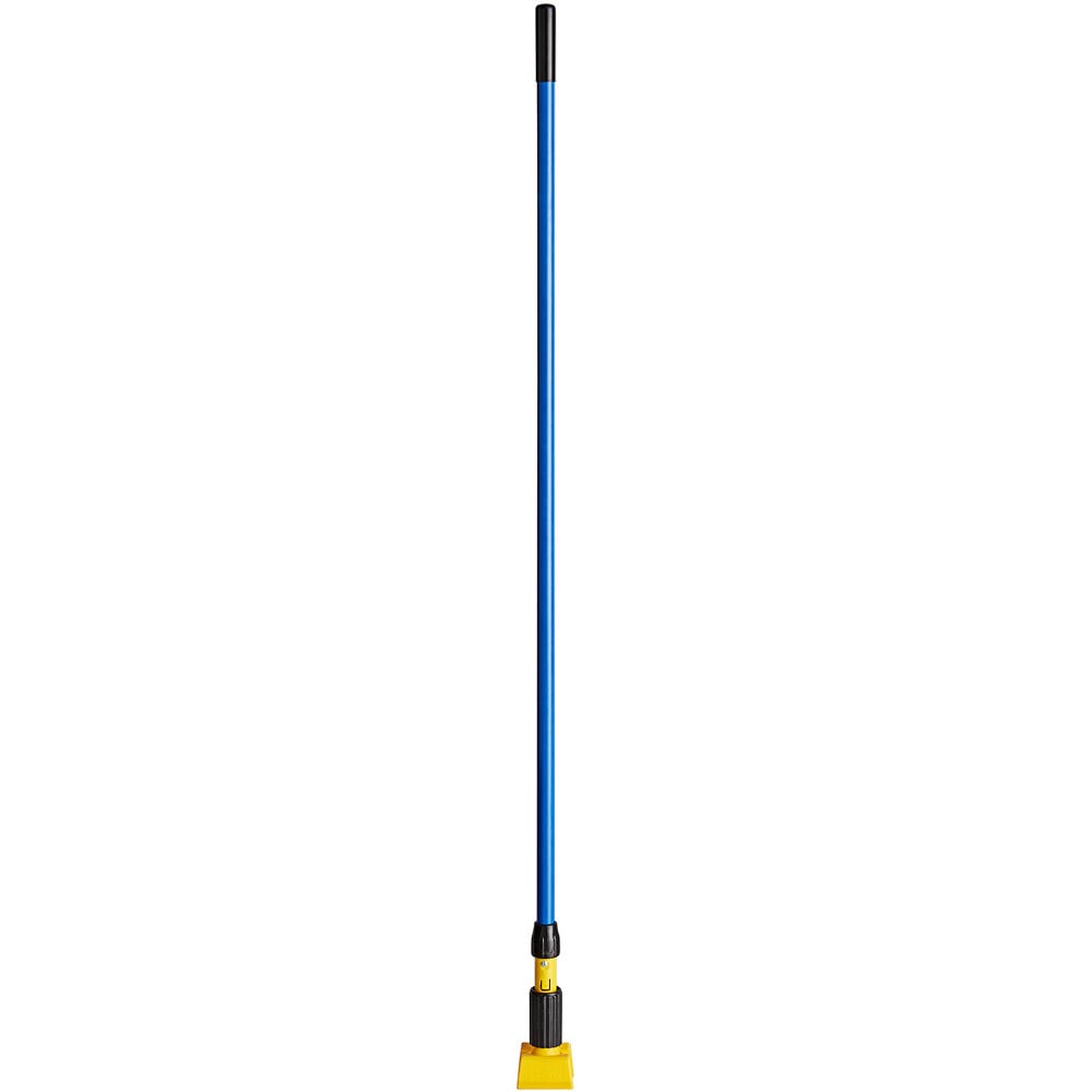 Rubbermaid Commercial Gripper 60 Inch Fiberglass Wet Mop Handle FGH24600BL00 Blue 