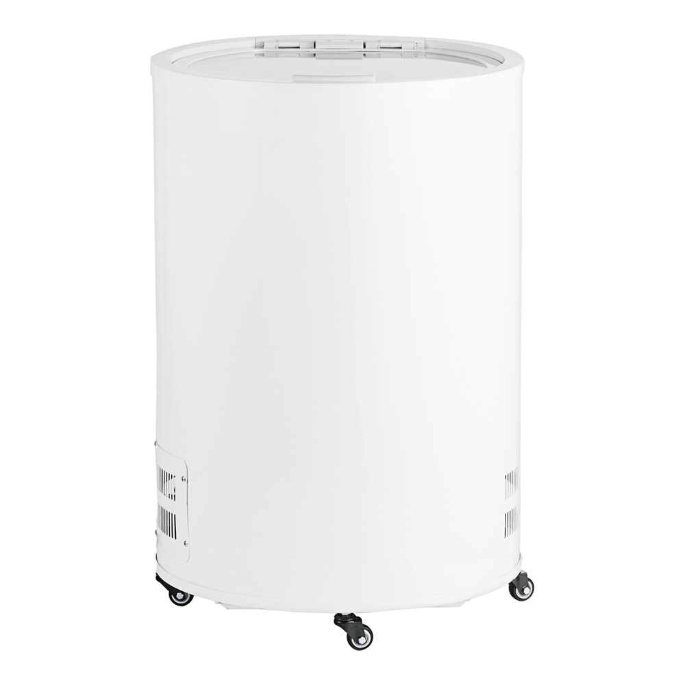 Galaxy BMF3-W White Barrel Merchandiser Freezer - 2.5 cu. ft.