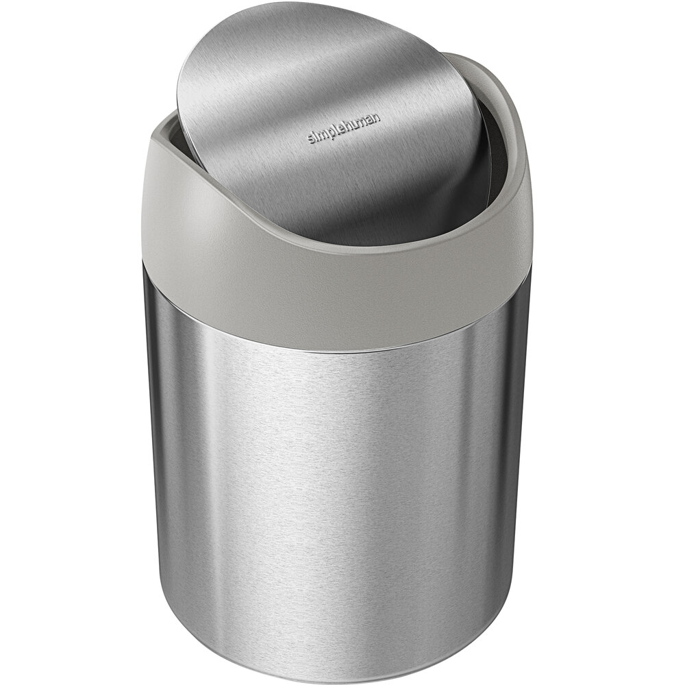 simplehuman 38-Liter Brushed Stainless Steel Kitchen Trash Can with Lid  Indoor in the Trash Cans department at