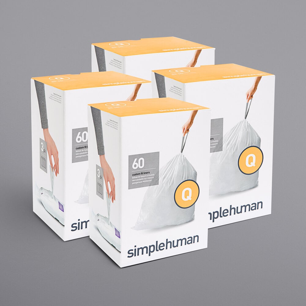 simplehuman CW0264MC 1317 Gallon / 5065 Liter Code Q White Custom Fit
