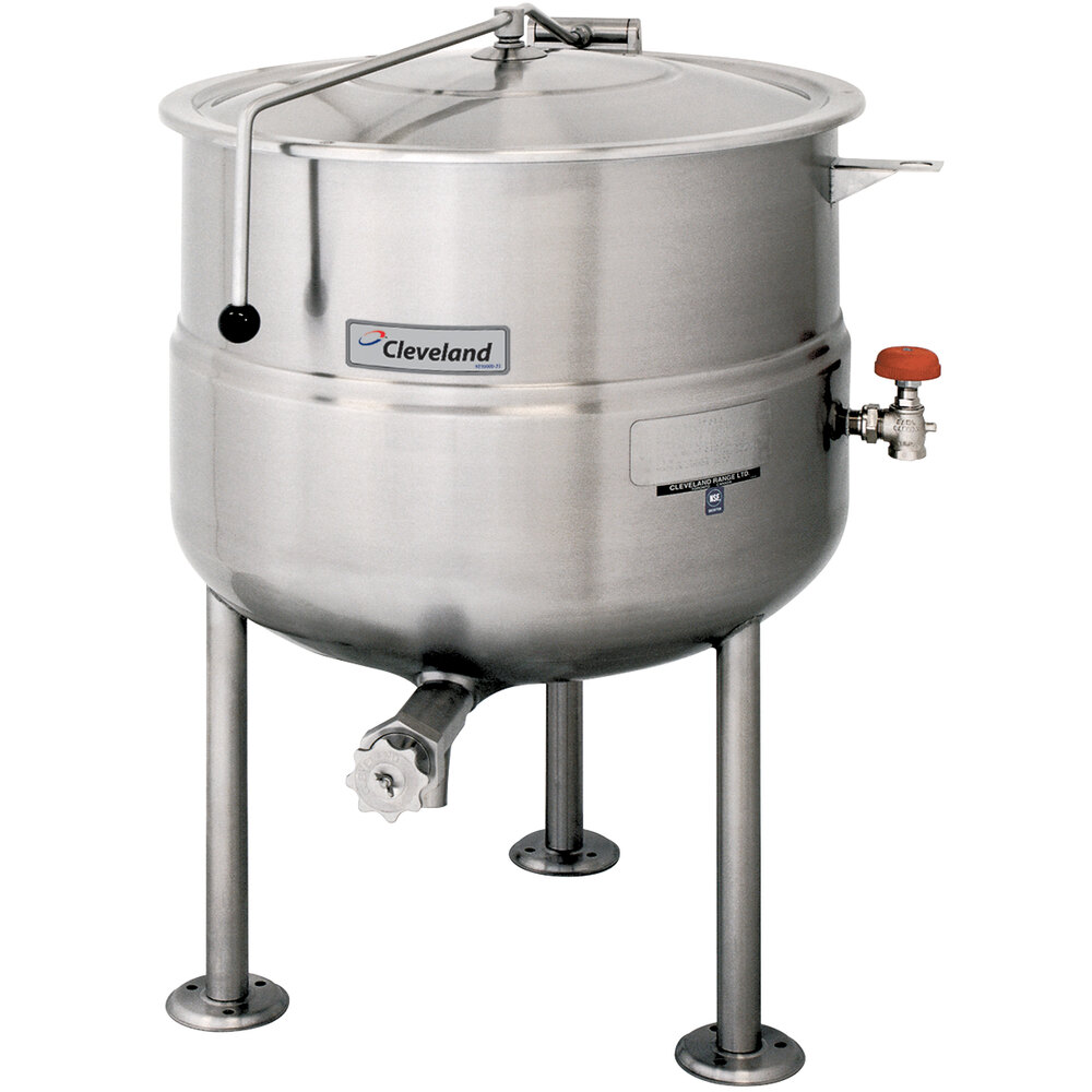 Cleveland KDL-40 40 Gallon Stationary 2/3 Steam Jacketed Direct