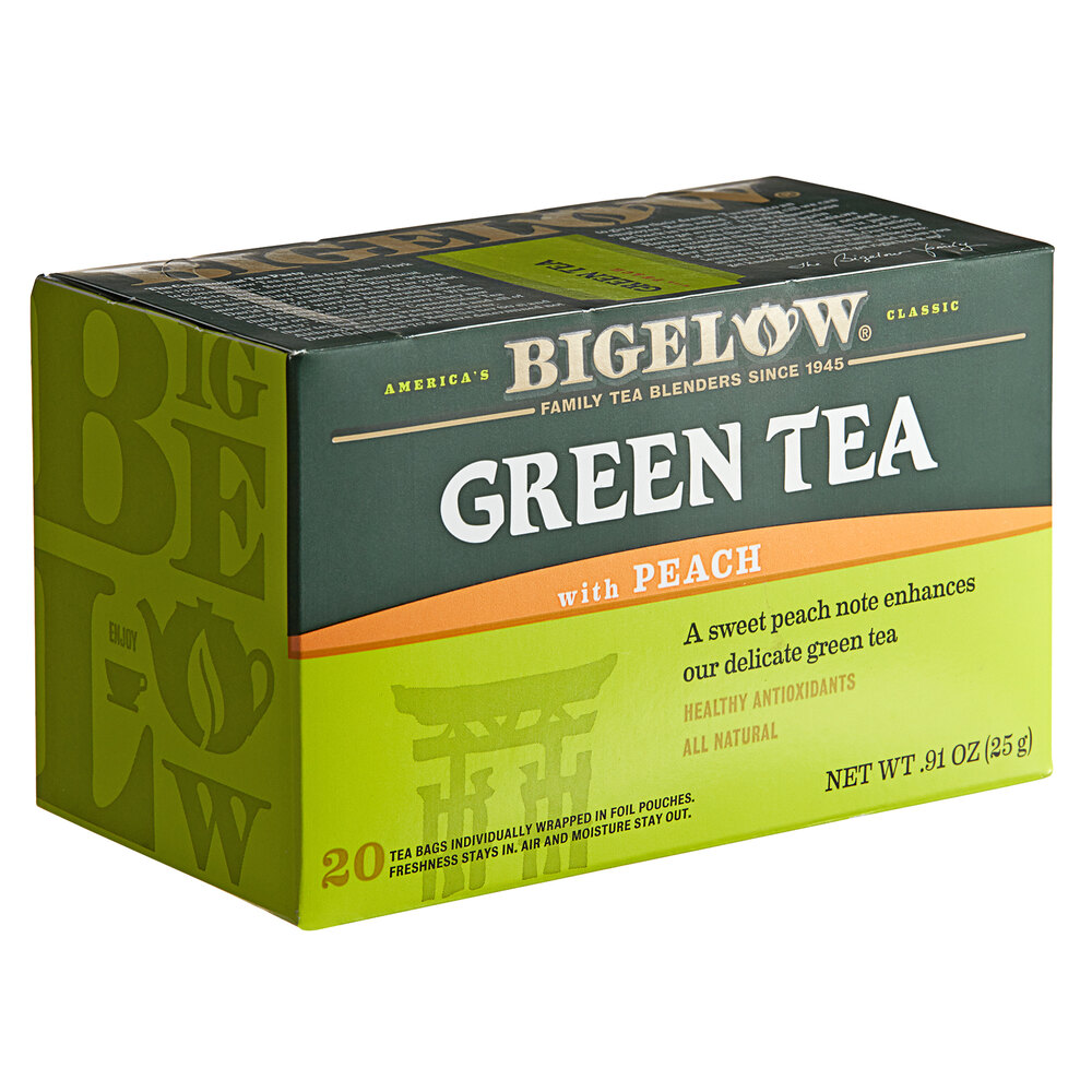 Bigelow Green Tea with Peach Tea Bags 20/Box