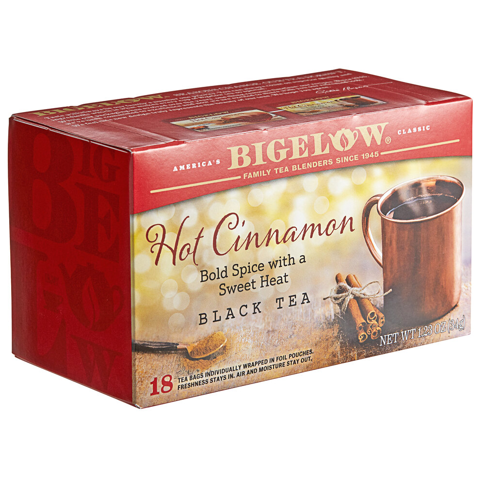 Bigelow Hot Cinnamon Black Tea Bags 18 Box