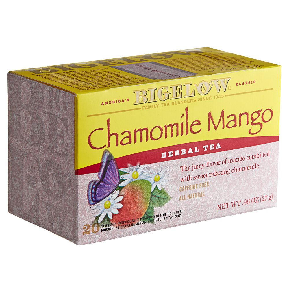 Bigelow Chamomile Mango Herbal Tea Bags 20/Box