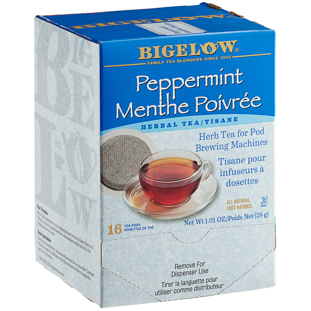 Bigelow Peppermint Herbal Tea Single Serve Pods 16/Box