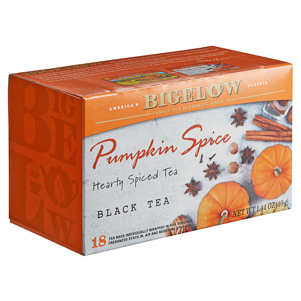 Bigelow Pumpkin Spice Tea Bags – 18/box