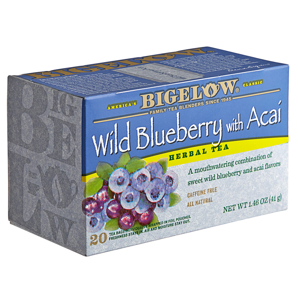 Bigelow Wild Blueberry with Acai Herbal Tea Bags 20/Box