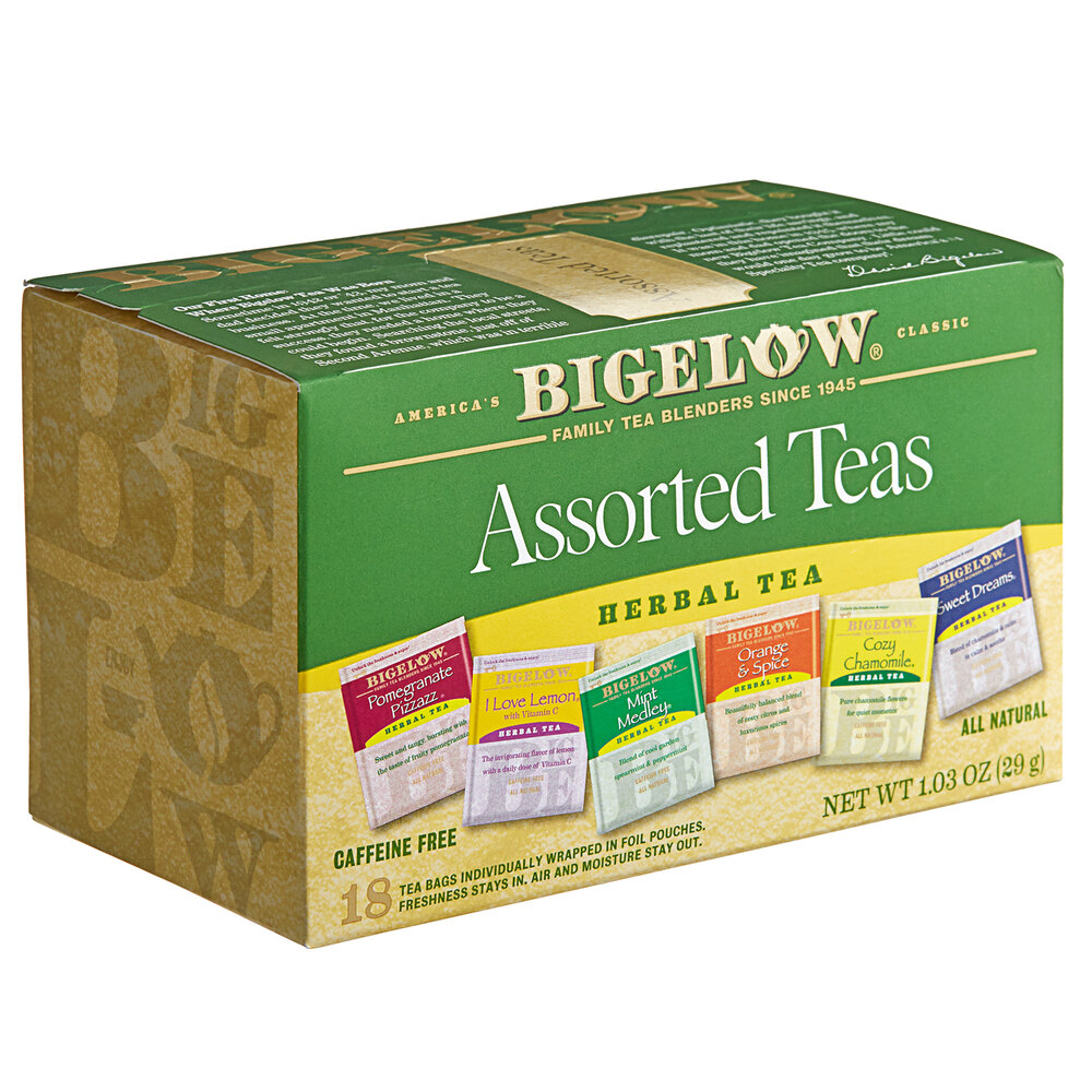Bigelow Assorted Herbal Tea Bags 18/Box Bigelow Assorted Herbal Tea Bags 18/Box