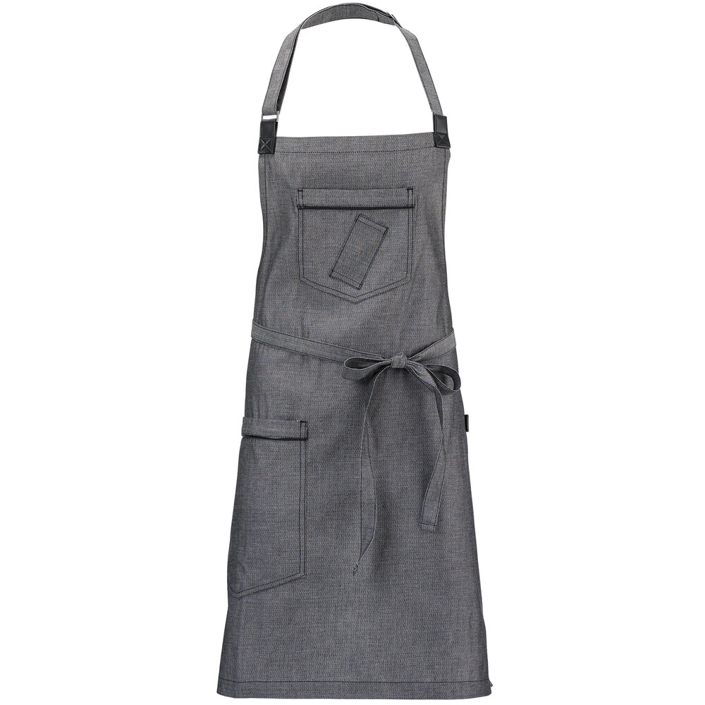 Mercer Culinary M63200BKD Metro Edge Flannery Black Dobby Denim