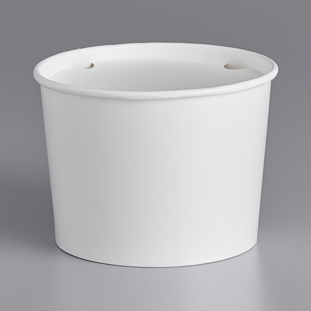Choice 64 oz. White Food Bucket with Lid 35/Pack