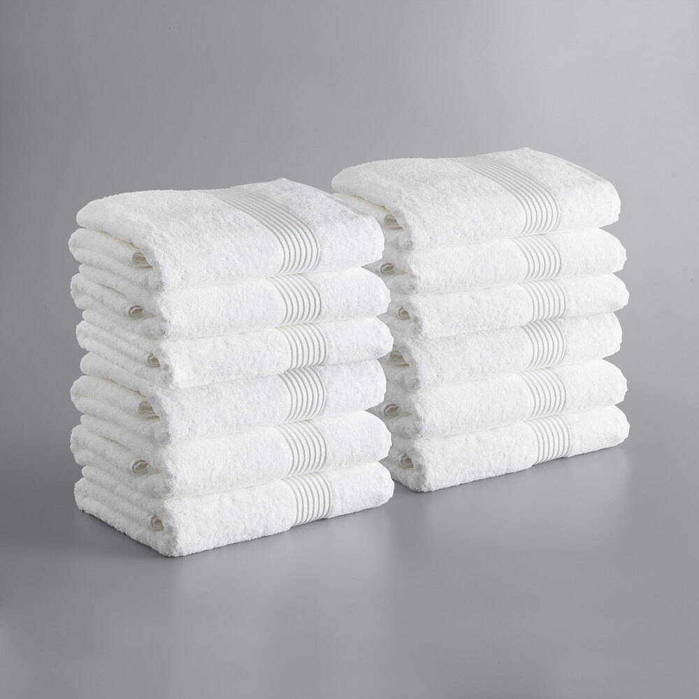 27x54 Inches. Luxury Towel Super Soft Large White Bath Towel 100% Cotton 