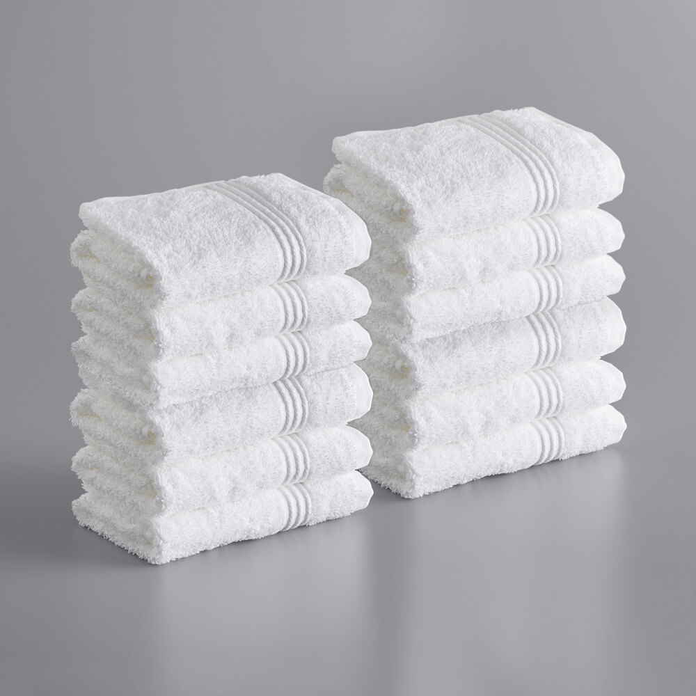 12x12 - Blended White Bulk Washcloths Standard Premium - 1lb