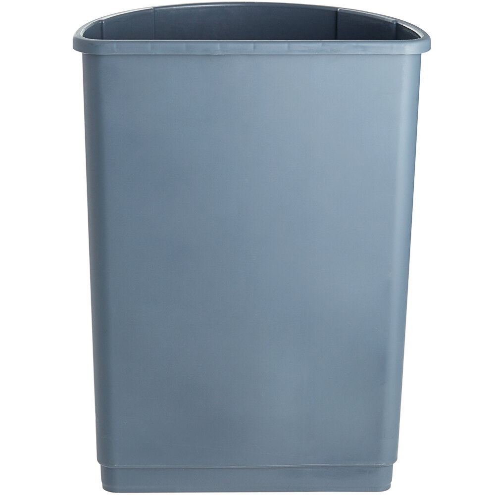 21 Gallon Gray Half Round Trash Can