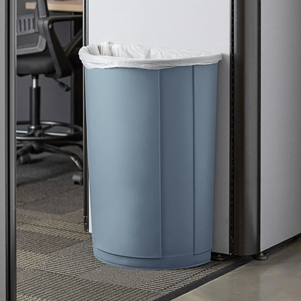 【値下げ品】人工ライブロック　PHR31／15穴加工　　　32×23×21 21 Gallon Gray Half Round Trash Can