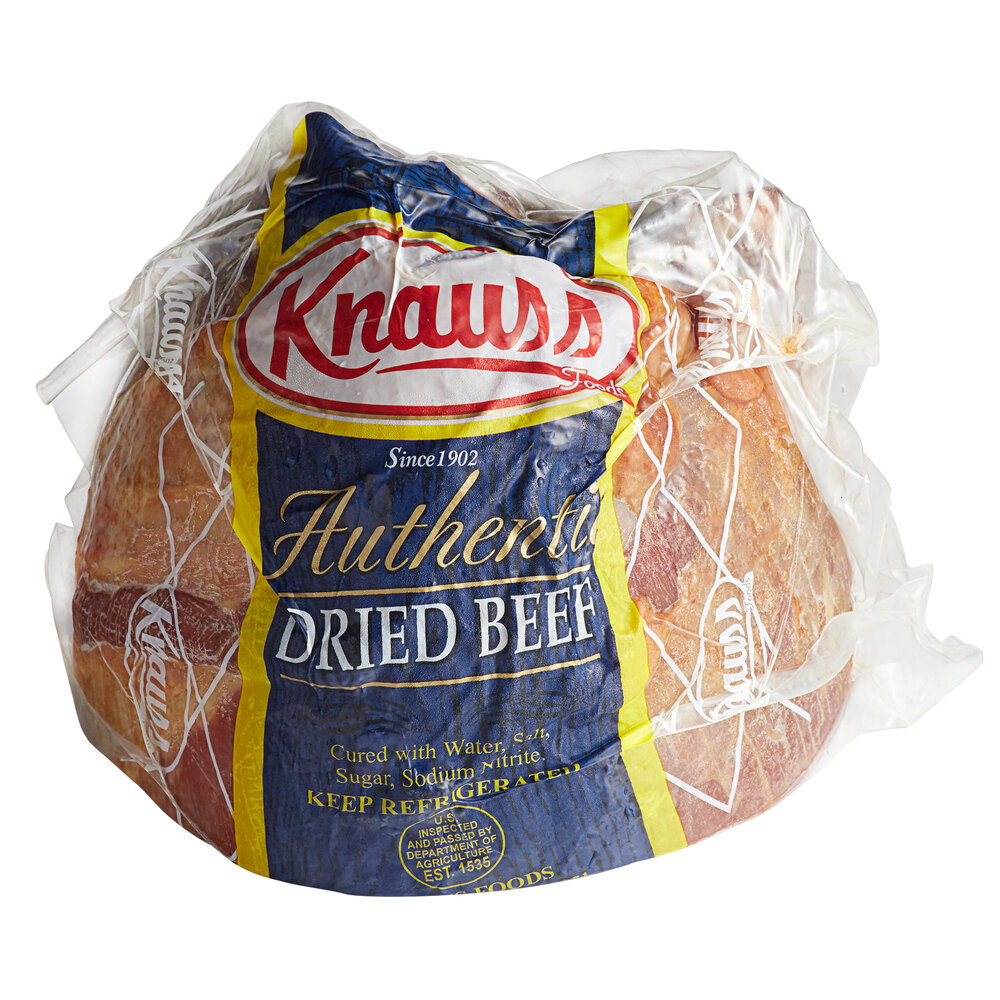 Knauss Foods 3 lb. Classic Dried Beef 1/2 Knuckle 2/Case